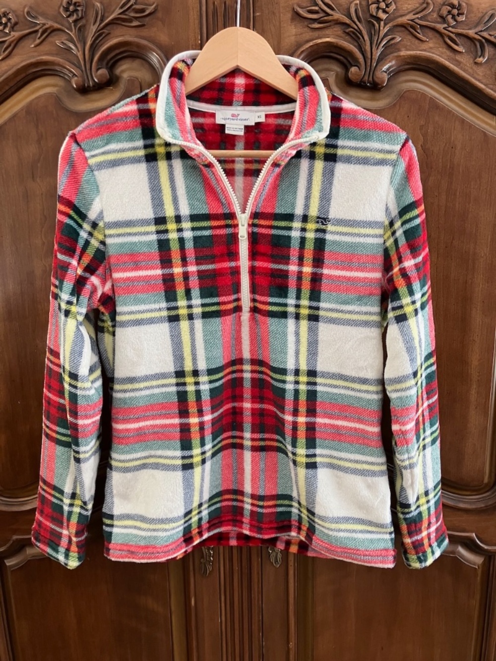 Vineyard Vines | Plaid Fleece | Quarter Zip | Size XS | Like New